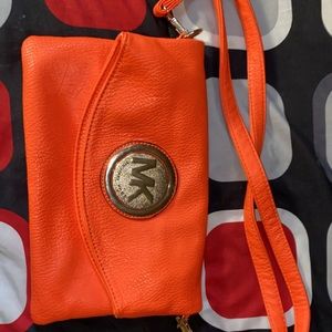 Orange Michael Kors purse